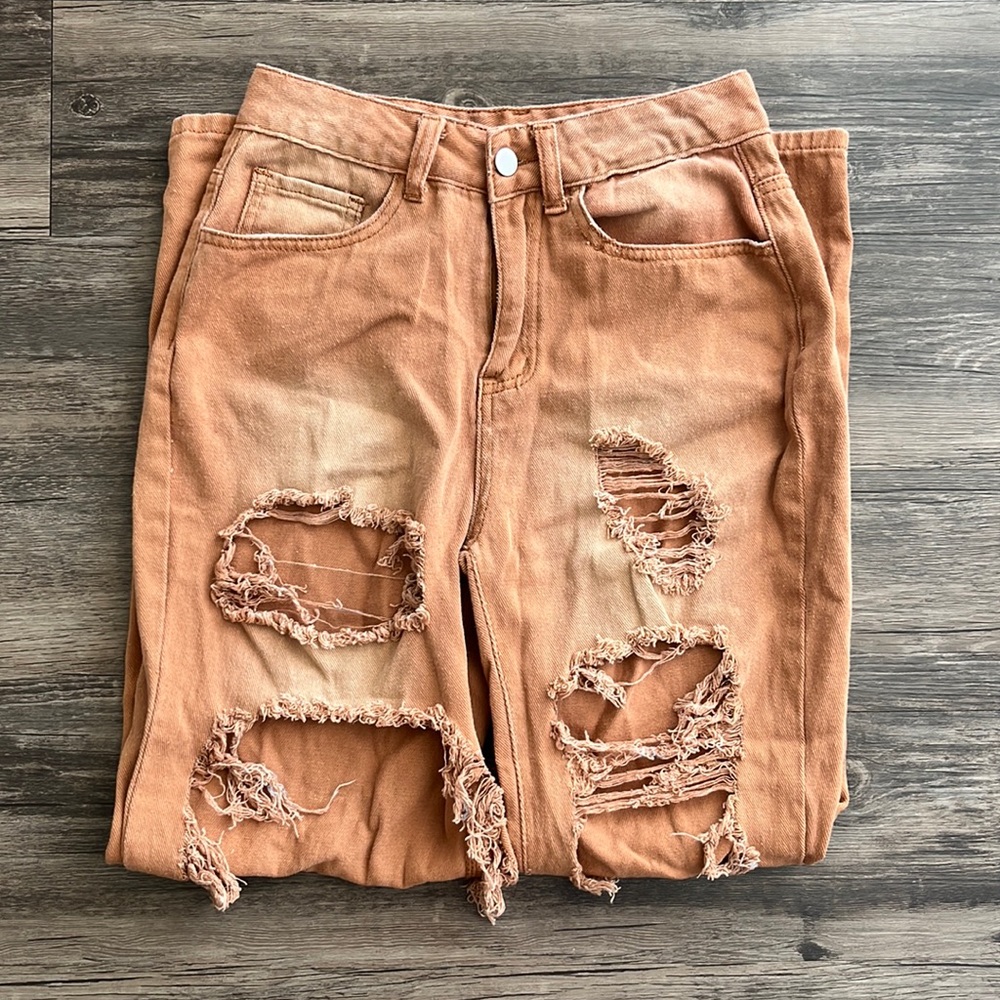 SHEIN Distressed loose fitting Jeans XS
